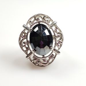 Vintage Sarah Cov GB Hematite Ring